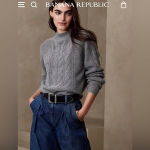 Pura Merino blend sweater/ heather grey/M